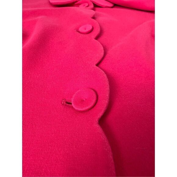Talbots Hot Pink PONTE SCALLOP-EDGE JACKET Size 18 Petite - Picture 6 of 9